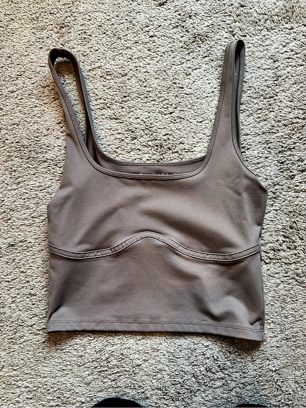 Abercrombie & Fitch Soft A&F Collection Square Neck Tank Top Brown Small
